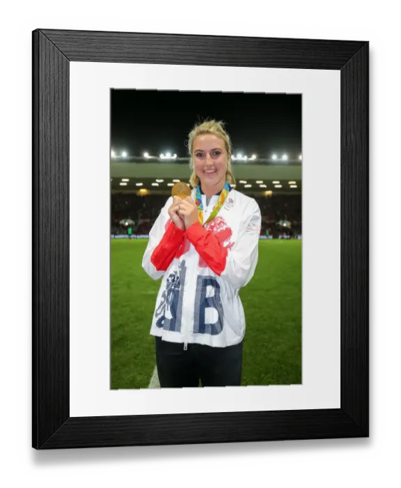 Framed Print : Olympic Gold Medallist Lily Owsley Meets Bristol City at Ashton Gate