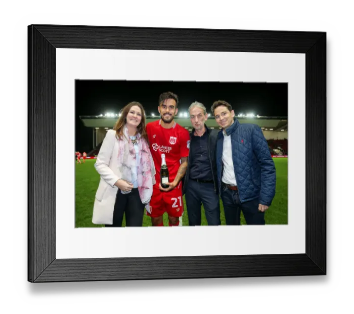 Framed Print : Marlon Pack Receives Man of the Match Honors after Securing 1-0 Win for Bristol City against Leeds United Framed Print : Marlon Pack Receives Man of the Match Honors after Securing 1-0 Win for Bristol City against Leeds United