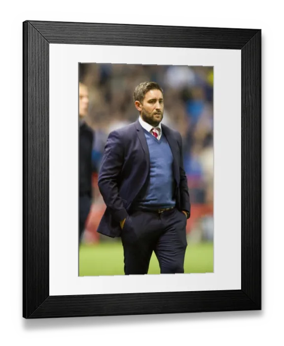 Framed Print : Johnson's Charge: Lee Leads Bristol City Against Leeds in Championship Football, 2016
