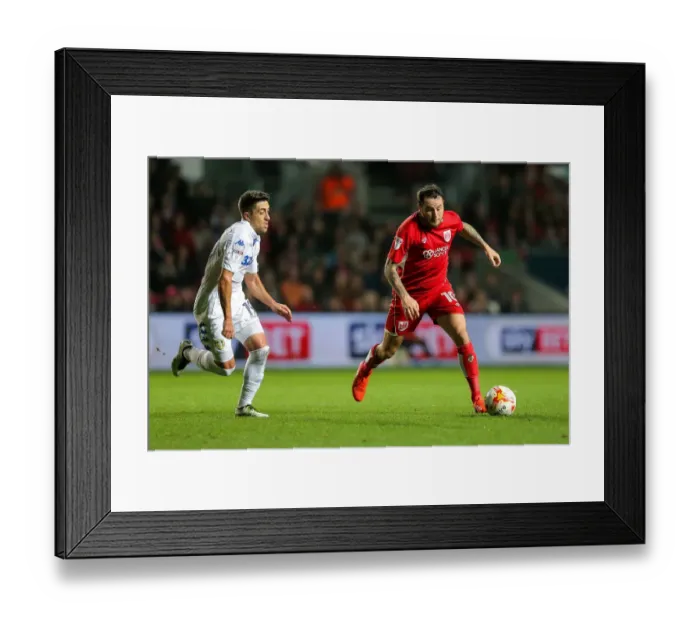 Framed Print : Bristol City vs Leeds United: Lee Tomlin vs Pablo Hernandez - Intense Battle at Ashton Gate Stadium, Sky Bet EFL Championship Framed Print : Bristol City vs Leeds United: Lee Tomlin vs Pablo Hernandez - Intense Battle at Ashton Gate Stadium, Sky Bet EFL Championship