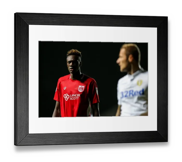 Framed Print : Intense Focus: Tammy Abraham at Ashton Gate - Bristol City vs. Leeds United, 2016 Framed Print : Intense Focus: Tammy Abraham at Ashton Gate - Bristol City vs. Leeds United, 2016
