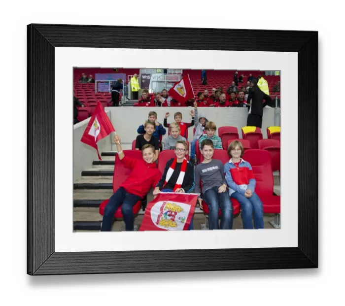Framed Print : Bristol City FC's Thrilling Victory over Nottingham Forest: Jubilant Fan Celebrations at Ashton Gate Stadium (October 1, 2016)