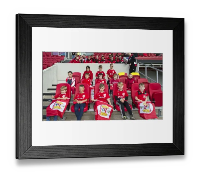 Framed Print : Bristol City FC: Euphoric Fans Celebrate at Ashton Gate Stadium During October 1, 2016 Match vs. Nottingham Forest