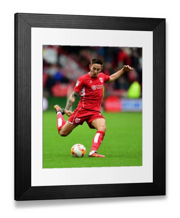 Framed Print : Bristol City's Josh Brownhill Scores Against Nottingham Forest in Sky Bet Championship (1 / 10 / 2016)