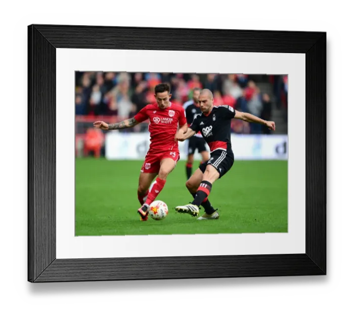 Framed Print : Championship Clash: Josh Brownhill vs Pajtim Kasami - A Battle for Supremacy at Ashton Gate
