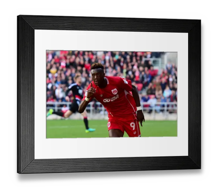 Framed Print : Thrilling Goal Celebration: Tammy Abraham's Stunner for Bristol City in Sky Bet Championship (Bristol City vs. Nottingham Forest, 2016) Framed Print : Thrilling Goal Celebration: Tammy Abraham's Stunner for Bristol City in Sky Bet Championship (Bristol City vs. Nottingham Forest, 2016)