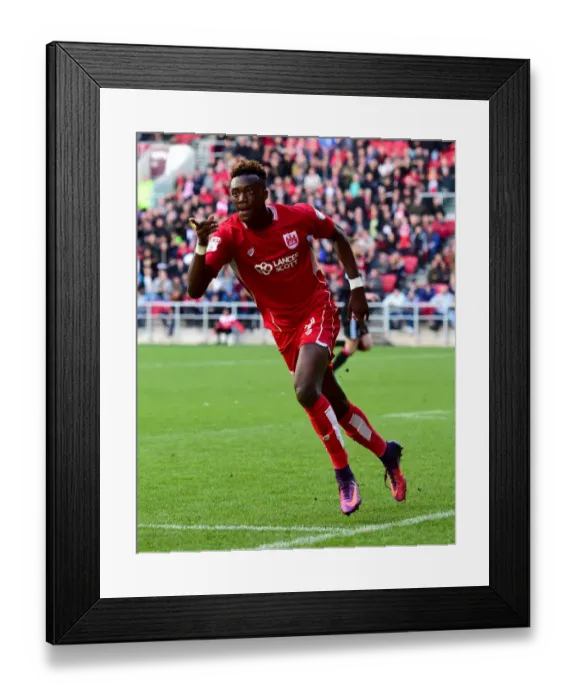 Framed Print : Tammy Abraham's Thrilling Goal Celebration: Bristol City vs. Nottingham Forest (Sky Bet Championship, 2016) Framed Print : Tammy Abraham's Thrilling Goal Celebration: Bristol City vs. Nottingham Forest (Sky Bet Championship, 2016)