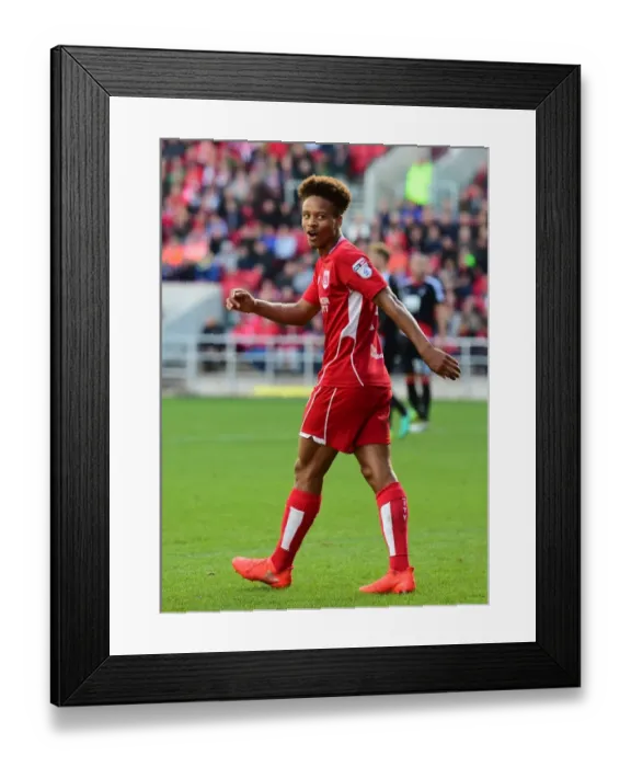 Framed Print : Bobby Reid in Action: Bristol City vs. Nottingham Forest, Sky Bet Championship, October 2016