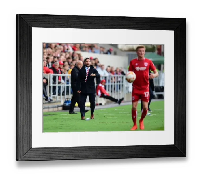 Framed Print : Lee Johnson Leads the Charge: Bristol City vs Nottingham Forest at Ashton Gate Stadium Framed Print : Lee Johnson Leads the Charge: Bristol City vs Nottingham Forest at Ashton Gate Stadium
