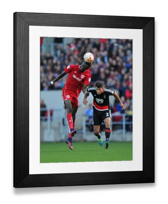 Framed Print : Tammy Abraham's Header: A Pivotal Moment in Bristol City vs. Nottingham Forest (Sky Bet Championship, 1st October 2016)
