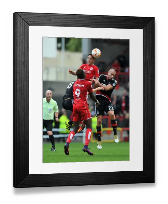 Framed Print : Bristol City's Josh Brownhill Scores Dramatic Header Against Nottingham Forest in Sky Bet Championship Match Framed Print : Bristol City's Josh Brownhill Scores Dramatic Header Against Nottingham Forest in Sky Bet Championship Match