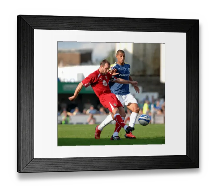 Framed Print : The Clash of the Powerhouses: Cardiff City vs. Bristol City - Season 08-09 Football Rivalry: A Battle Between Two Titans
