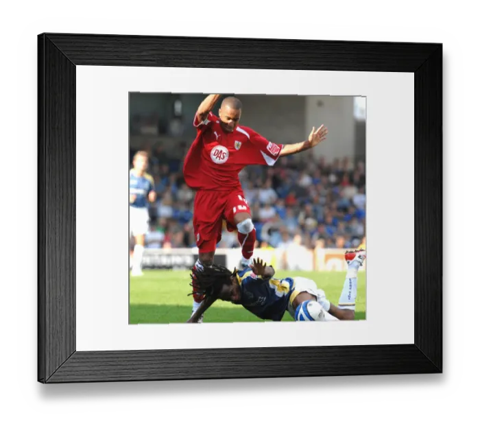 Framed Print : The Intense Rivalry: Cardiff vs. Bristol City - Season 08-09: Clash Between the Cities