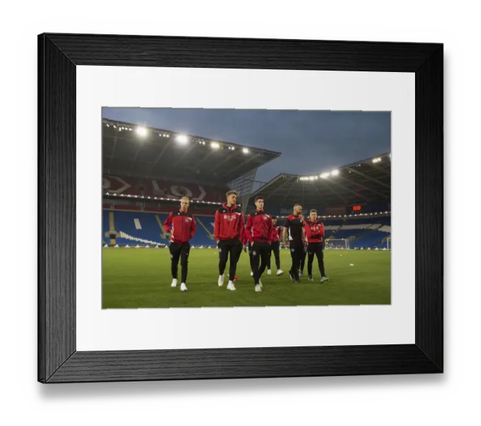 Framed Print : Bristol City Players Protest: Cardiff City vs. Bristol City, 14th October 2016