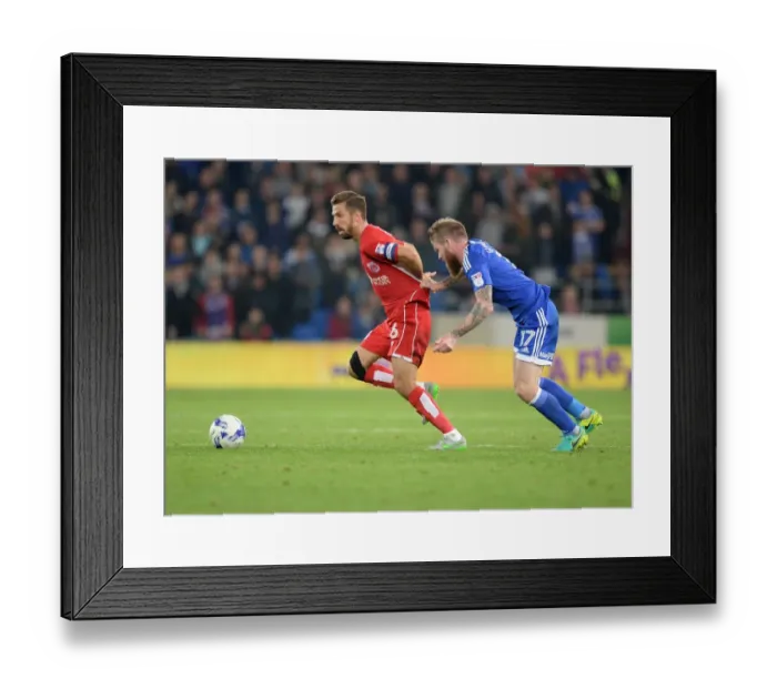 Framed Print : Gary O'Neil vs Aron Gunnarsson: Intense Battle in Cardiff City vs Bristol City Football Match Framed Print : Gary O'Neil vs Aron Gunnarsson: Intense Battle in Cardiff City vs Bristol City Football Match