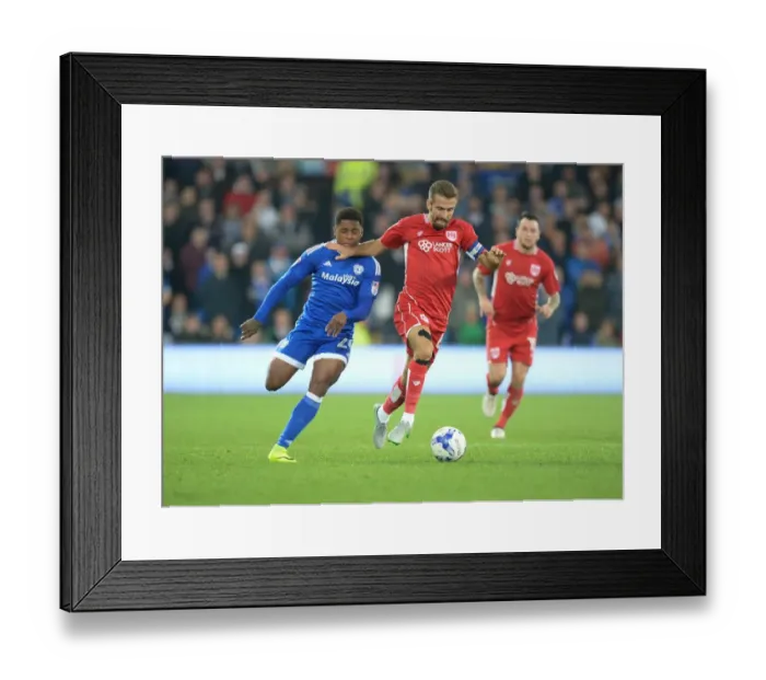 Framed Print : Battling for Supremacy: Gary O'Neil vs Kadeem Harris in Cardiff City vs Bristol City Championship Clash Framed Print : Battling for Supremacy: Gary O'Neil vs Kadeem Harris in Cardiff City vs Bristol City Championship Clash