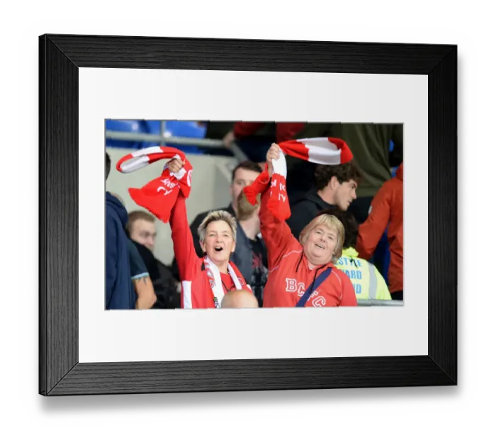 Framed Print : Bristol City Fans Unite at Cardiff City Stadium, Sky Bet Championship Match