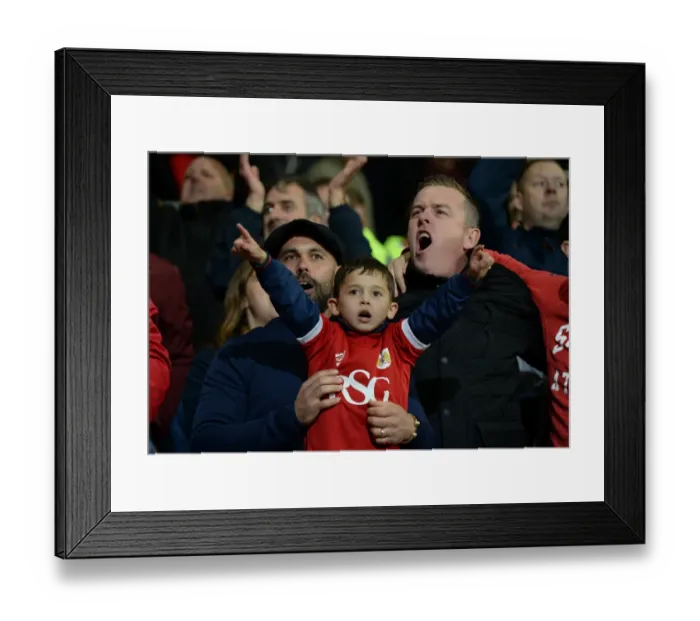 Framed Print : Bristol City Fans Celebrate Promotion to Sky Bet Championship at Cardiff City Stadium Framed Print : Bristol City Fans Celebrate Promotion to Sky Bet Championship at Cardiff City Stadium