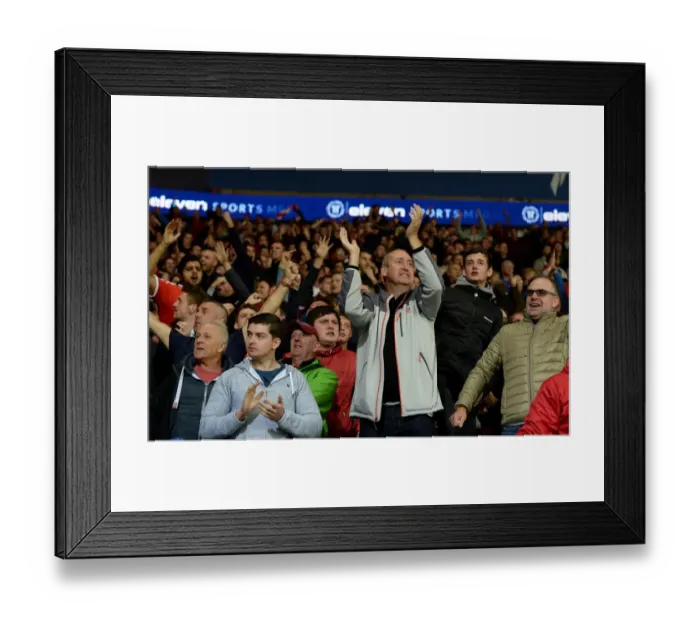 Framed Print : Bristol City Fans Rally at Cardiff City Stadium