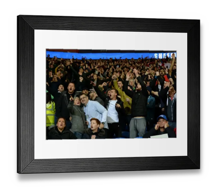 Framed Print : Bristol City Fans Rally at Cardiff City Stadium
