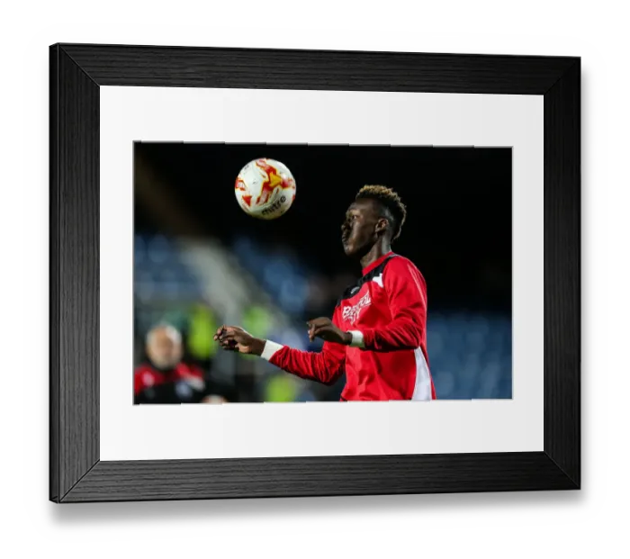 Framed Print : Tammy Abraham's Focused Warm-Up: Gearing Up for QPR Clash Framed Print : Tammy Abraham's Focused Warm-Up: Gearing Up for QPR Clash