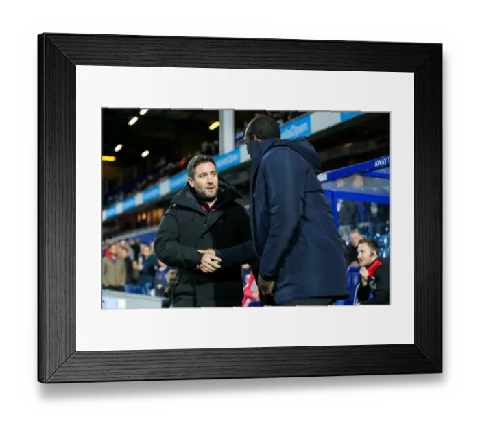 Framed Print : Johnson and Hasselbaink: A Meeting of the Minds at Loftus Road (QPR v Bristol City, 18 / 10 / 2016)