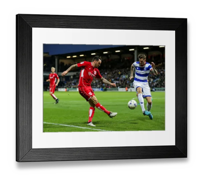 Framed Print : Clash at Loftus Road: Lee Tomlin vs Ben Gladwin - Championship Showdown