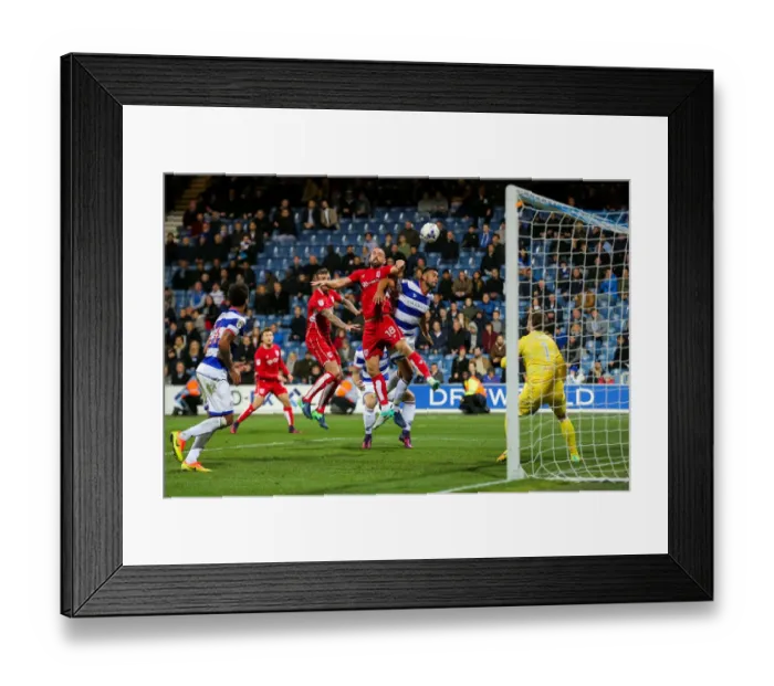 Framed Print : Late-Game Drama: Wilbraham's Headed Effort Goes Over the Bar (QPR v Bristol City, 2016) Framed Print : Late-Game Drama: Wilbraham's Headed Effort Goes Over the Bar (QPR v Bristol City, 2016)