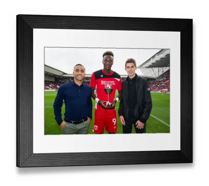 Framed Print : Tammy Abraham Wins PFA Fans Player of the Month Award Before Bristol City vs. Blackburn Rovers