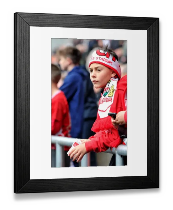 Framed Print : Passionate Bristol City Fan at Ashton Gate Stadium during Sky Bet Championship Match against Blackburn Rovers Framed Print : Passionate Bristol City Fan at Ashton Gate Stadium during Sky Bet Championship Match against Blackburn Rovers