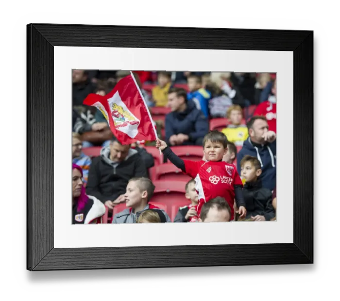 Framed Print : Young Supporter's Excitement at Bristol City vs. Blackburn Rovers, Sky Bet Championship Match at Ashton Gate Framed Print : Young Supporter's Excitement at Bristol City vs. Blackburn Rovers, Sky Bet Championship Match at Ashton Gate