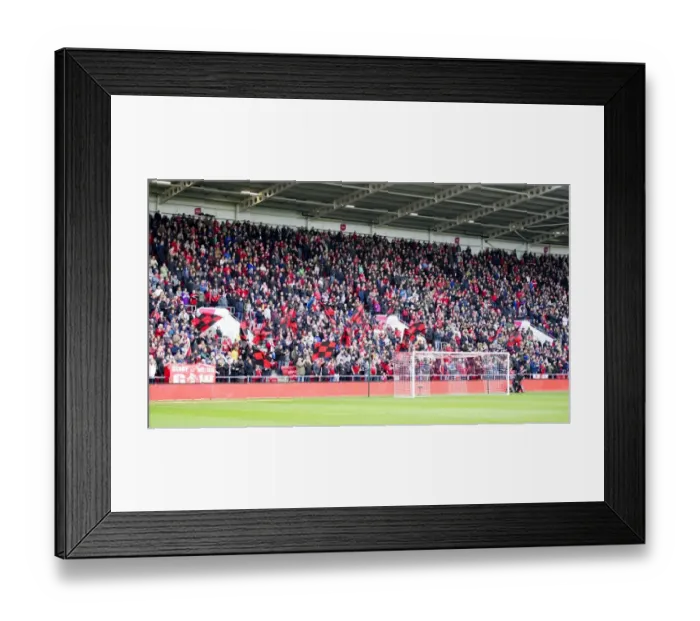 Framed Print : Bristol City Fans Pay Tribute to Gerry Gow with Flag Wave-Off at Ashton Gate Framed Print : Bristol City Fans Pay Tribute to Gerry Gow with Flag Wave-Off at Ashton Gate