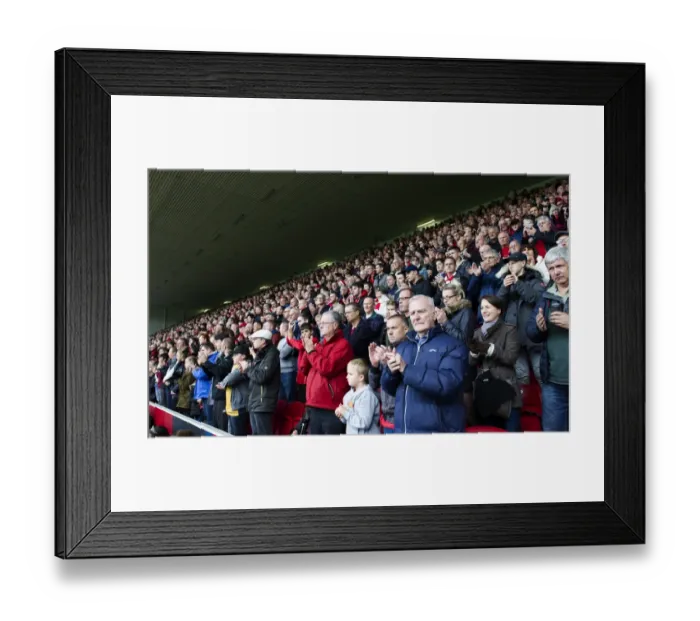 Framed Print : Bristol City Fans Honor Gerry Gow in Emotional Tribute at Ashton Gate Stadium