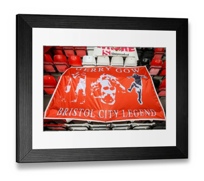 Framed Print : Bristol City Honors Gerry Gow: A Sea of Memories in the Atyeo Stand during Bristol City vs. Blackburn Rovers Framed Print : Bristol City Honors Gerry Gow: A Sea of Memories in the Atyeo Stand during Bristol City vs. Blackburn Rovers