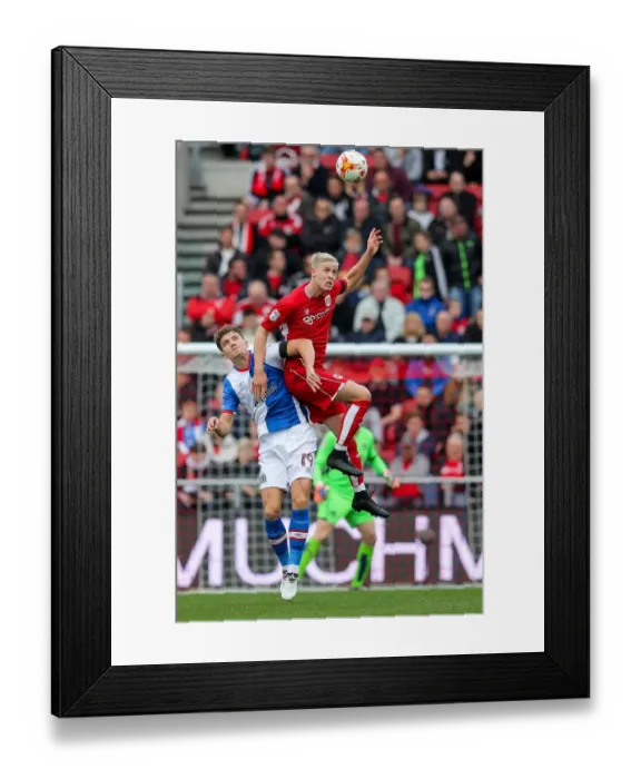 Framed Print : Clash in the Air: Sam Gallagher vs. Hordur Magnusson - Bristol City vs. Blackburn Rovers, Sky Bet EFL Championship Framed Print : Clash in the Air: Sam Gallagher vs. Hordur Magnusson - Bristol City vs. Blackburn Rovers, Sky Bet EFL Championship