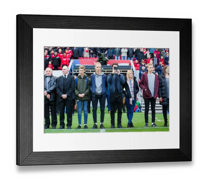 Framed Print : Bristol City FC Honors Gerry Gow: A Minutes Silence in Memoriam at Ashton Gate Stadium