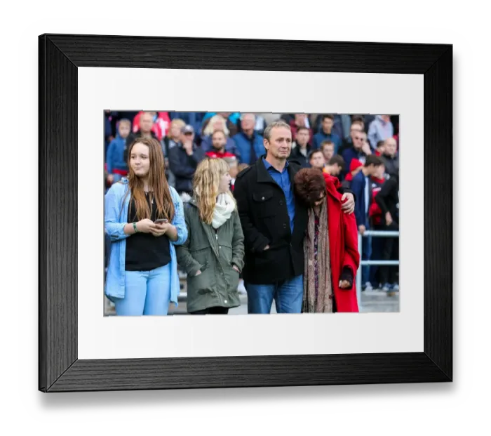 Framed Print : Honoring Gerry Gow: A Minute's Silence at Ashton Gate Framed Print : Honoring Gerry Gow: A Minute's Silence at Ashton Gate