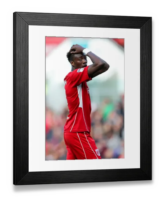 Framed Print : Frustration Unleashed: Tammy Abraham's Emotional Outburst at Ashton Gate