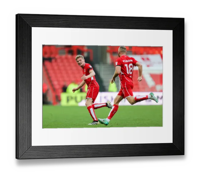 Framed Print : Bristol City Takes the Lead: Moore and Wilbraham Celebrate First Goal Framed Print : Bristol City Takes the Lead: Moore and Wilbraham Celebrate First Goal