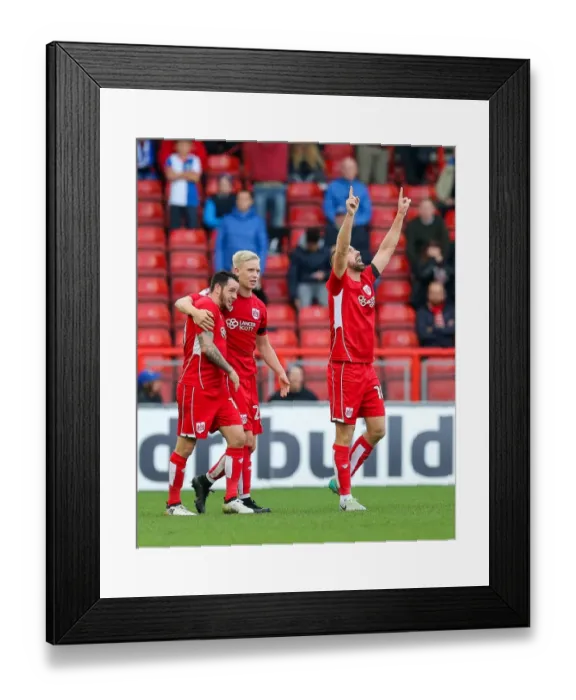 Framed Print : Bristol City's Aaron Wilbraham Scores the Opener Against Blackburn Rovers in EFL Championship Match