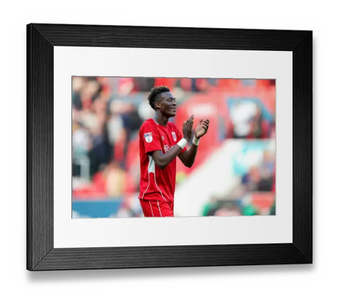 Framed Print : Bristol City's Tammy Abraham Celebrates 1-0 Win Over Blackburn Rovers, Thanks Fans Framed Print : Bristol City's Tammy Abraham Celebrates 1-0 Win Over Blackburn Rovers, Thanks Fans