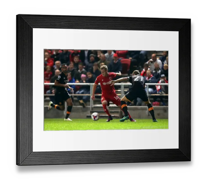 Framed Print : Bristol City's Gustav Engvall Outmaneuvers Hull City's Michael Dawson