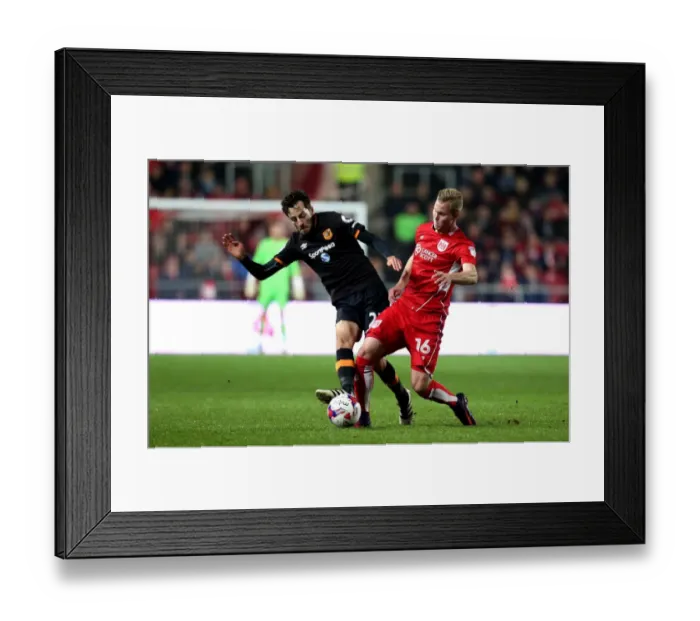 Framed Print : Bristol City vs Hull City: Gustav Engvall Tackles Ryan Mason in EFL Cup Clash Framed Print : Bristol City vs Hull City: Gustav Engvall Tackles Ryan Mason in EFL Cup Clash