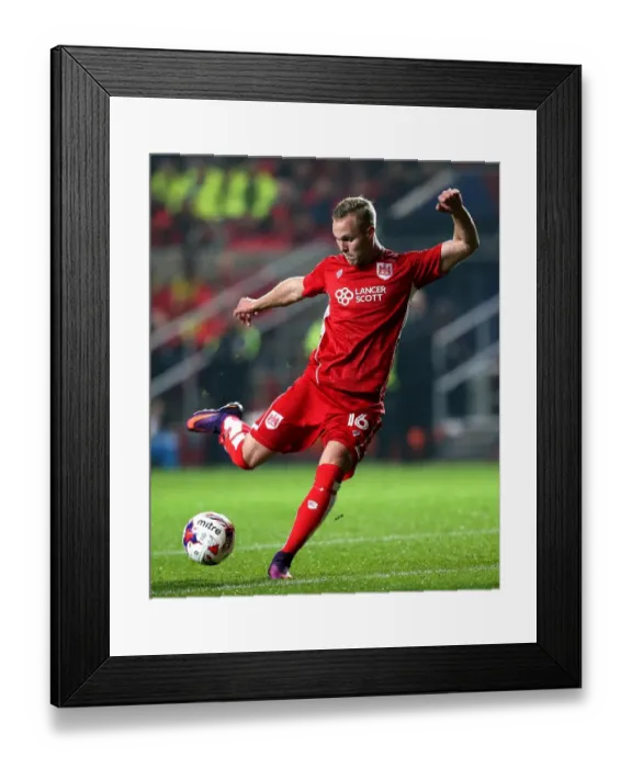 Framed Print : Gustav Engvall's Shot: Bristol City vs Hull City, EFL Cup, 2016