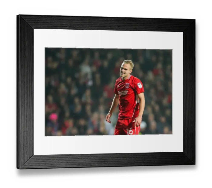 Framed Print : Bristol City's Gustav Engvall Displays Frustration During Match Against Hull City