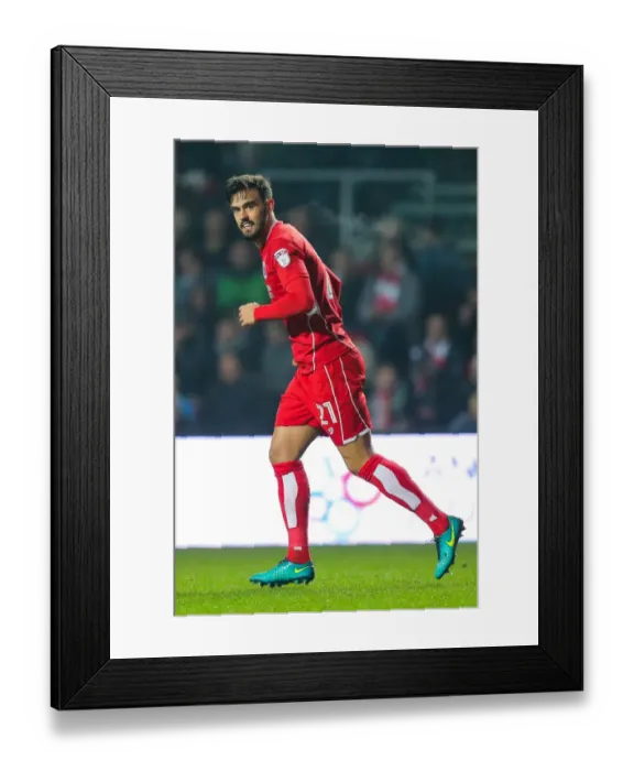 Framed Print : Bristol City's Marlon Pack Displays Frustration During EFL Cup Match Against Hull City Framed Print : Bristol City's Marlon Pack Displays Frustration During EFL Cup Match Against Hull City