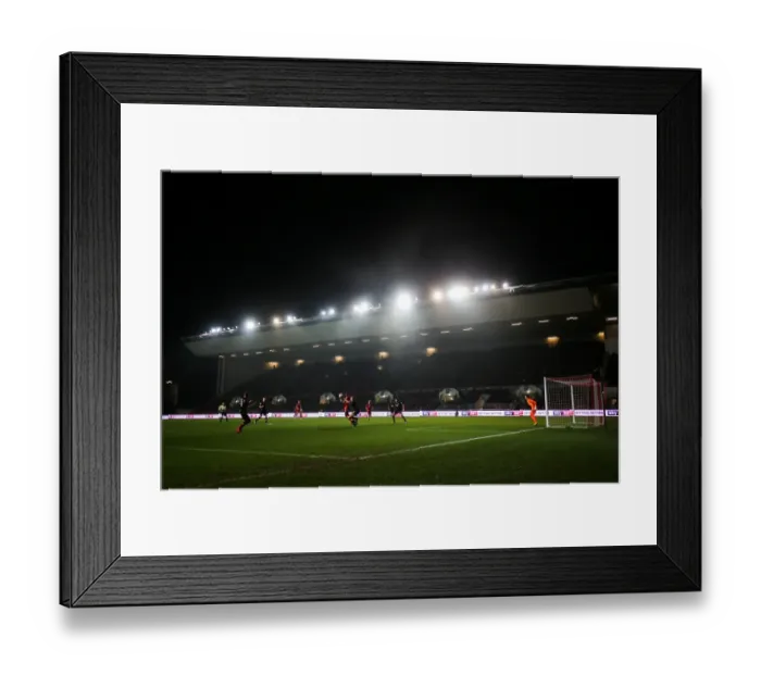 Framed Print : Foggy Night: Tammy Abraham Battles Through at Ashton Gate Framed Print : Foggy Night: Tammy Abraham Battles Through at Ashton Gate