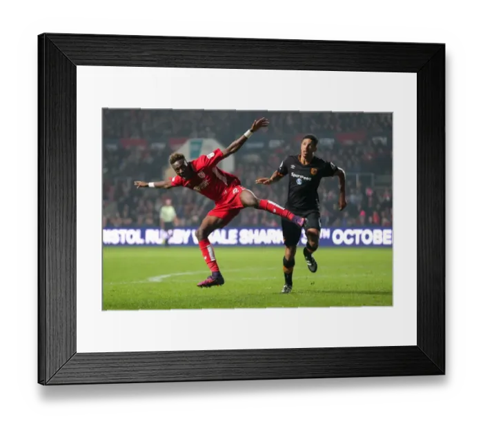 Framed Print : Tammy Abraham vs Curtis Davies: Intense Moment at Ashton Gate during Bristol City vs Hull City Framed Print : Tammy Abraham vs Curtis Davies: Intense Moment at Ashton Gate during Bristol City vs Hull City