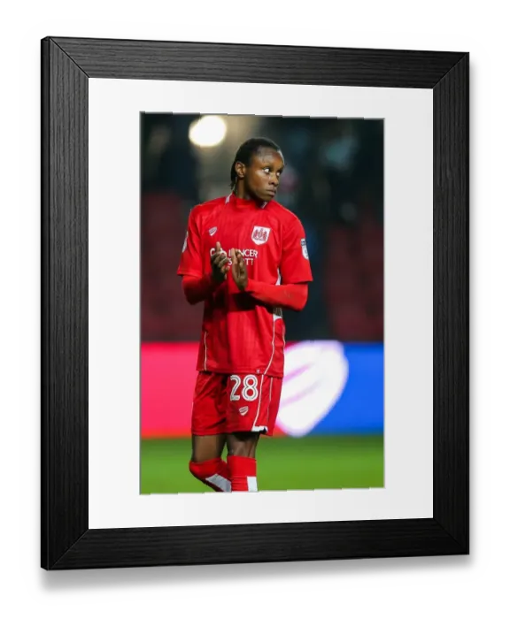Framed Print : Bristol City's Shawn McCoulsky Displays Frustration After 1-2 Loss to Hull City
