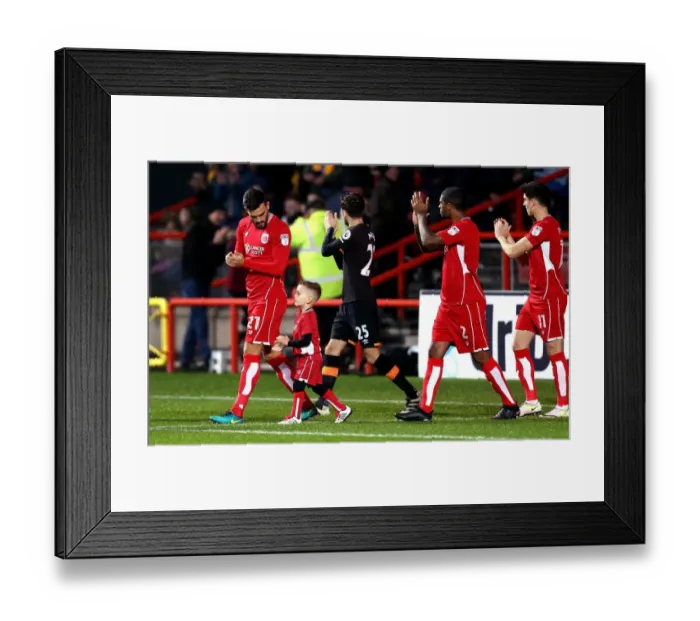 Framed Print : Marlon Pack and Ashton Gate Mascot Lead Out Bristol City Against Hull City in EFL Cup Framed Print : Marlon Pack and Ashton Gate Mascot Lead Out Bristol City Against Hull City in EFL Cup